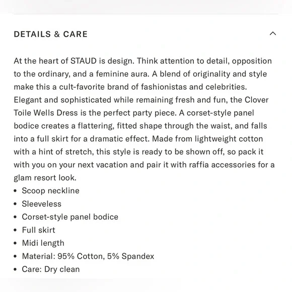 Staud Wells dress in clover toile print - Picture 7 of 7